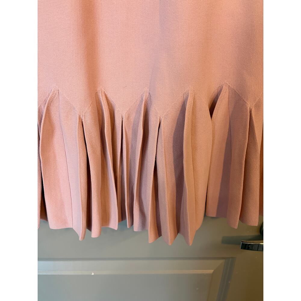 Ted Baker Womens Size US 6 Dusky Pink CANDDY Pleated Hem Bodycon Knit Mini Dress - Picture 10 of 12